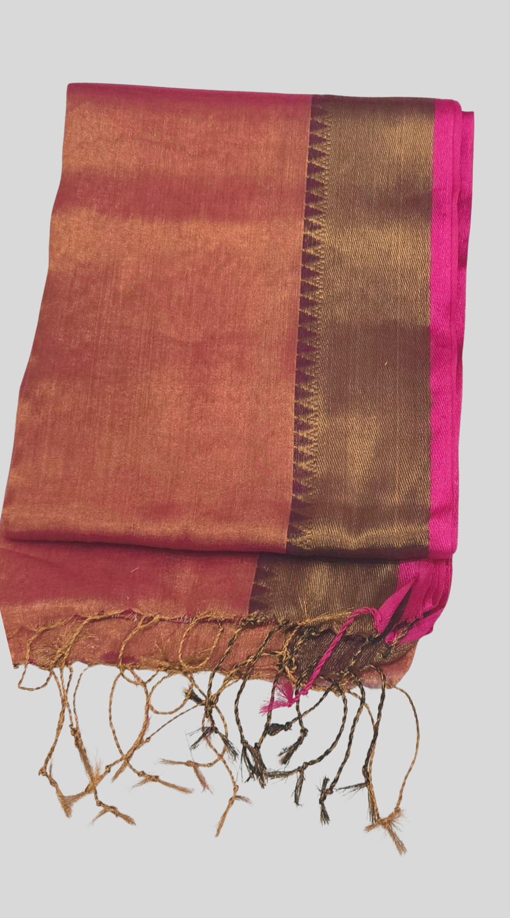 Pink Shade Raga Tissue Silk Saree with Running Blouse – Timeless Elegance in Every Drape