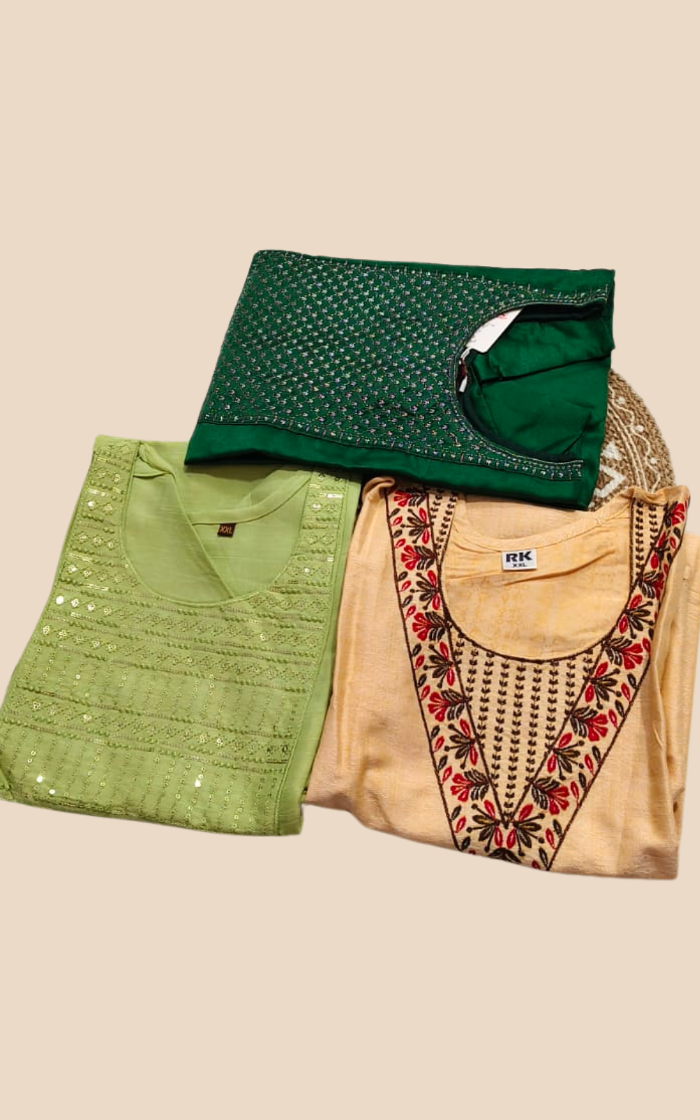 Combo 4 - Warm trends | Buy 3 Kurtis for ₹549 Combo (XXL size)