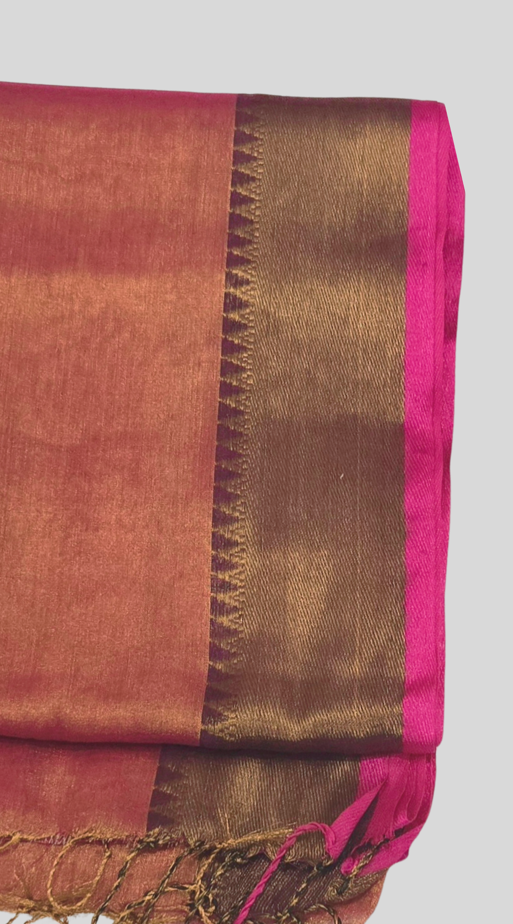 Pink Shade Raga Tissue Silk Saree with Running Blouse – Timeless Elegance in Every Drape