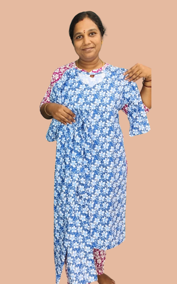 Lafar Cotton Co-Ord Set for Women | Printed Top & Bottom Set - L | Buy 2 Sets for ₹599
