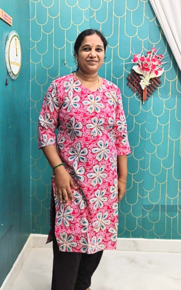 Deep Pink Avaasa Women's Vatican silk Side Cut Kurti with pocket | Trendy Neck | Office & Casual Wear