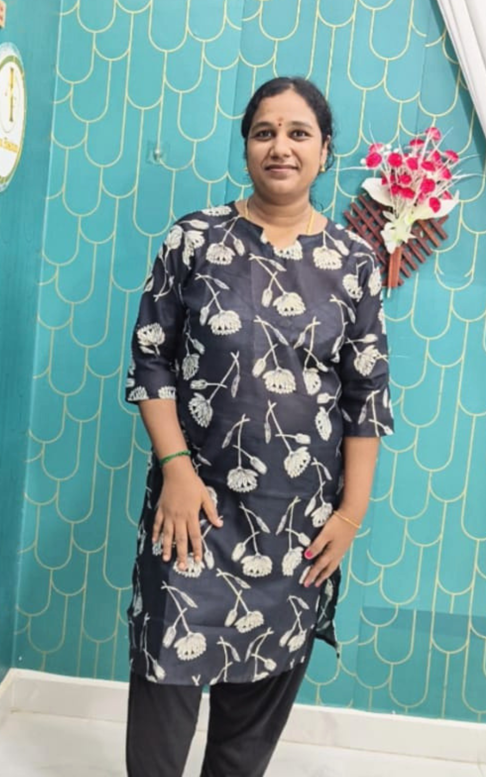 Black Avaasa Women's Vatican silk Side Cut Kurti with pocket | Office Wear | Free shipping