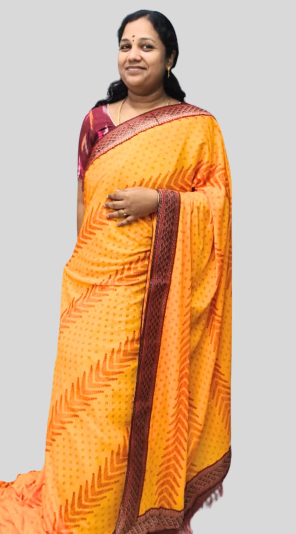 Yellow Designer Lightweight Georgette Saree with Running Blouse | Party & Office Wear Saree