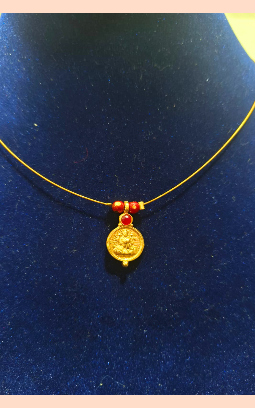 Lightweight Invisible Temple Pendant Necklace for Women | Lakshmi Design Minimal Jewelry