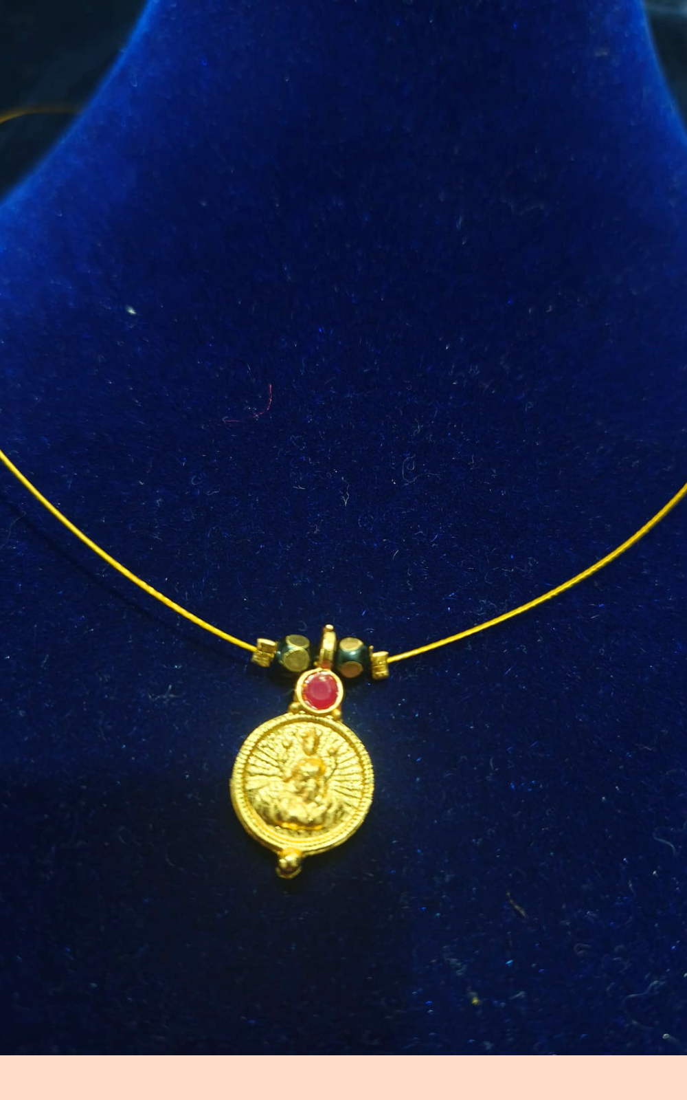 Lightweight Invisible Temple Pendant Necklace for Women | Lakshmi Design Minimal Jewelry