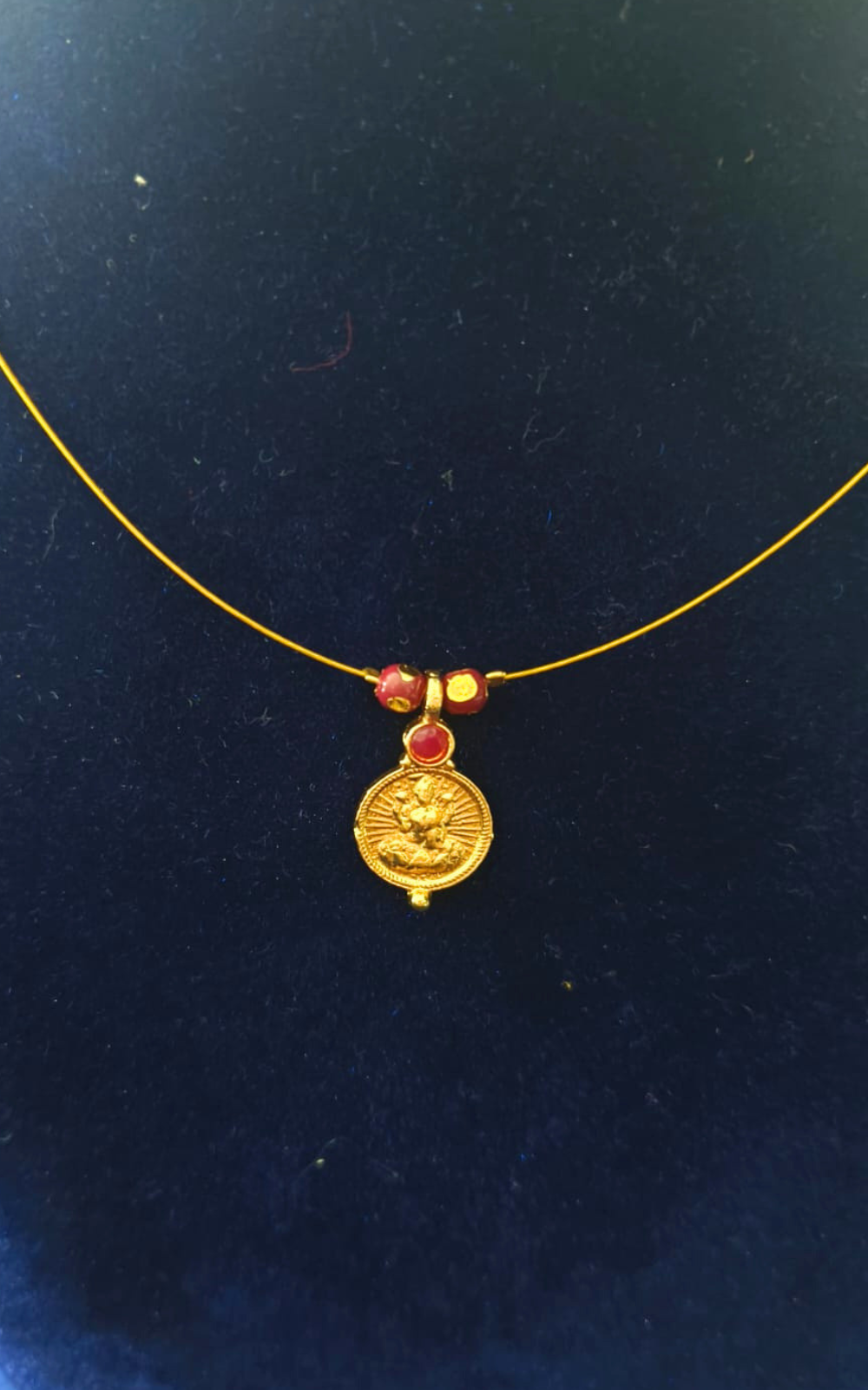 Lightweight Invisible Temple Pendant Necklace for Women | Lakshmi Design Minimal Jewelry