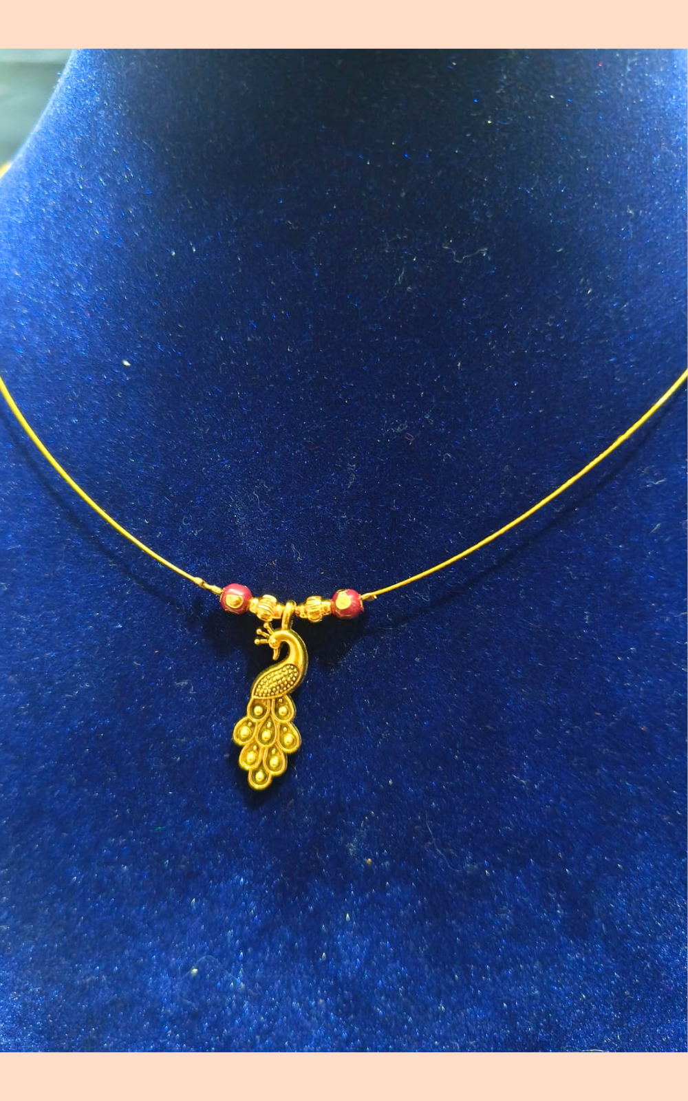 Lightweight Invisible Peacock Pendant Necklace for Women | Minimal Daily Wear Gold Look Chain India