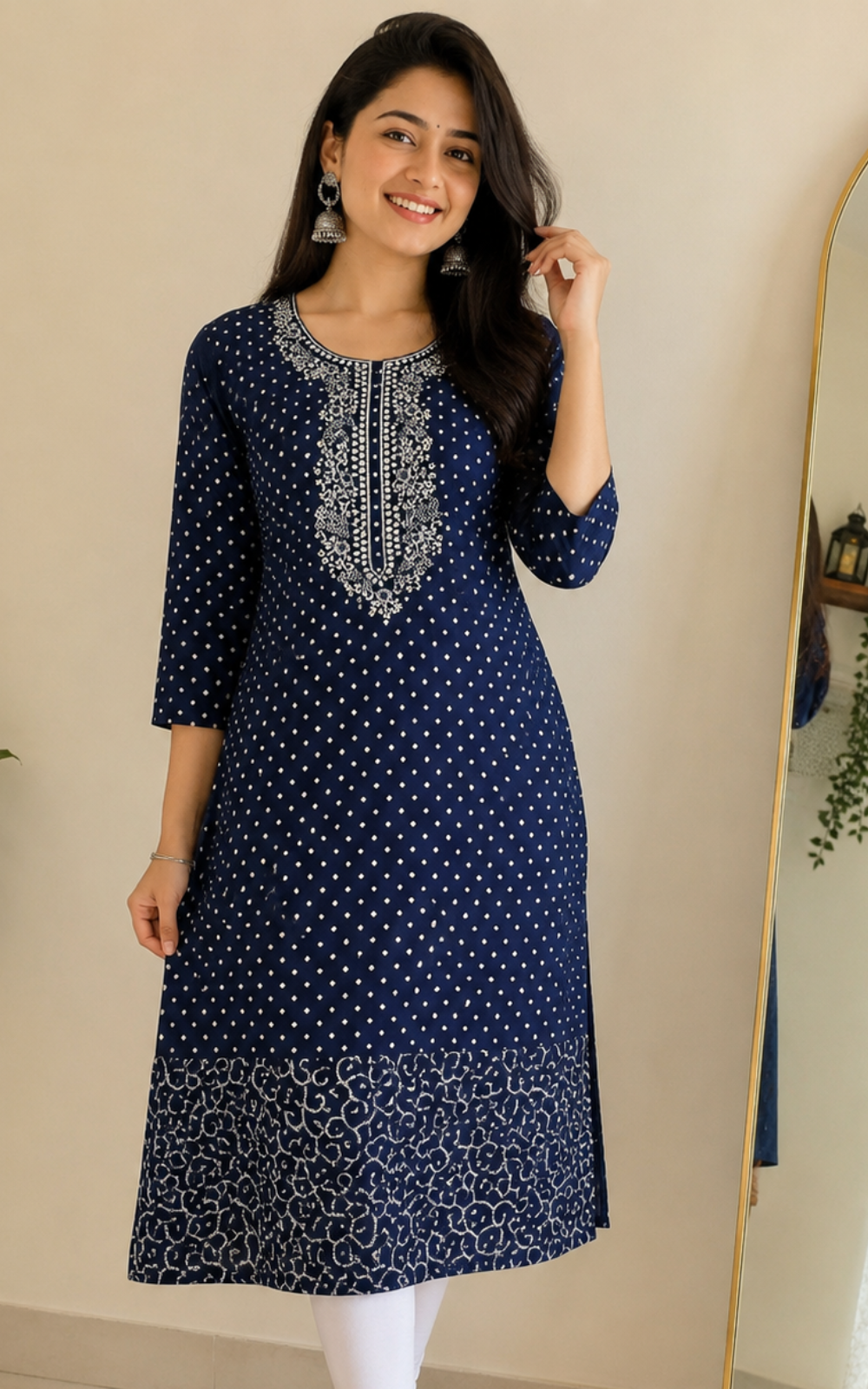 Women’s Rayon Embroidery Kurti – Stylish Daily & Office Wear Ethnic Kurti Online
