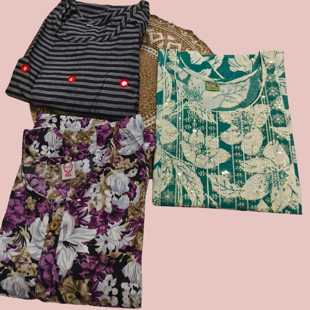 Combo 36 | Buy 3 Kurtis for ₹549 Combo (XXL size)
