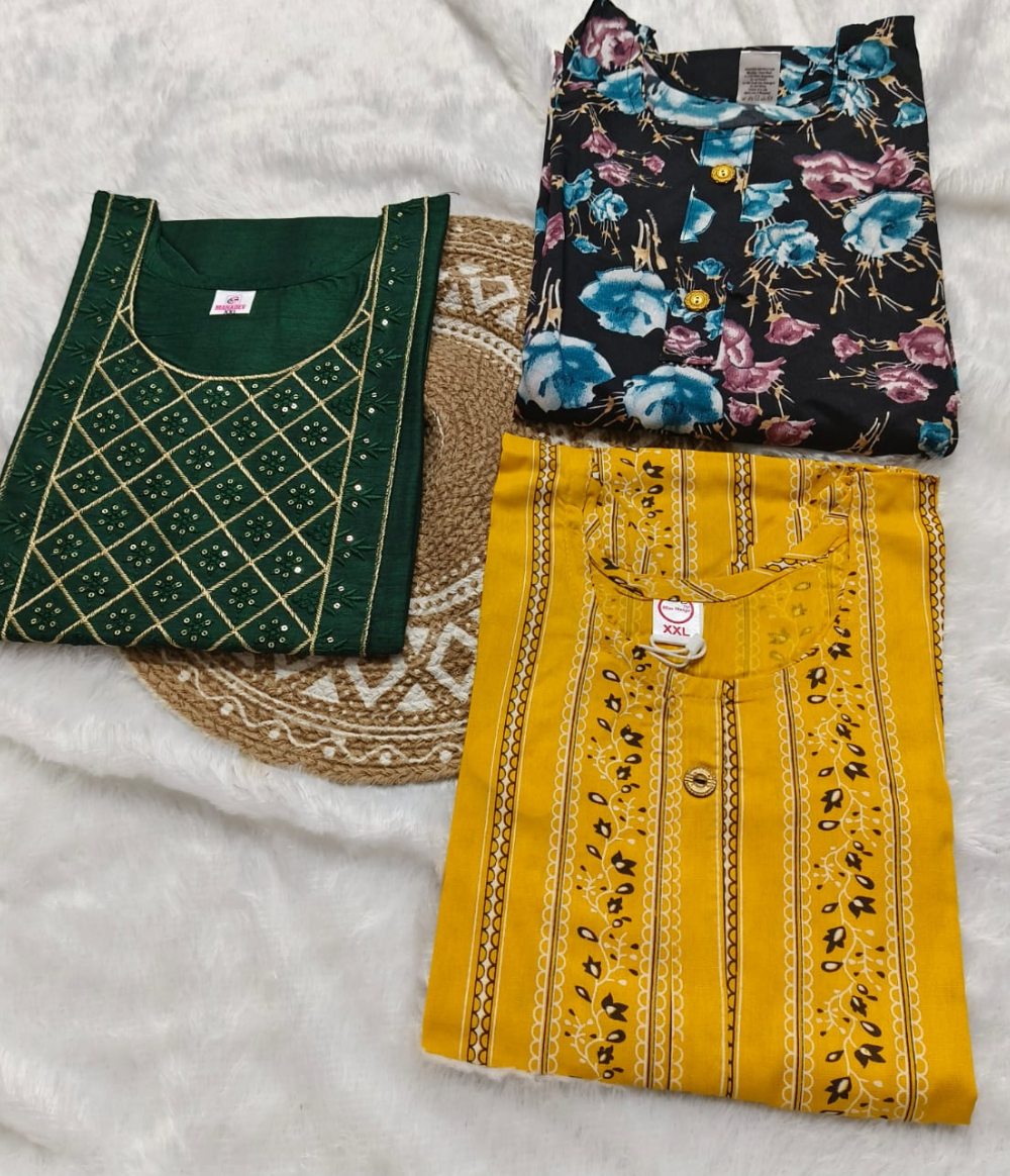 Combo 38 | Buy 3 Kurtis for ₹549 Combo (XXL size)