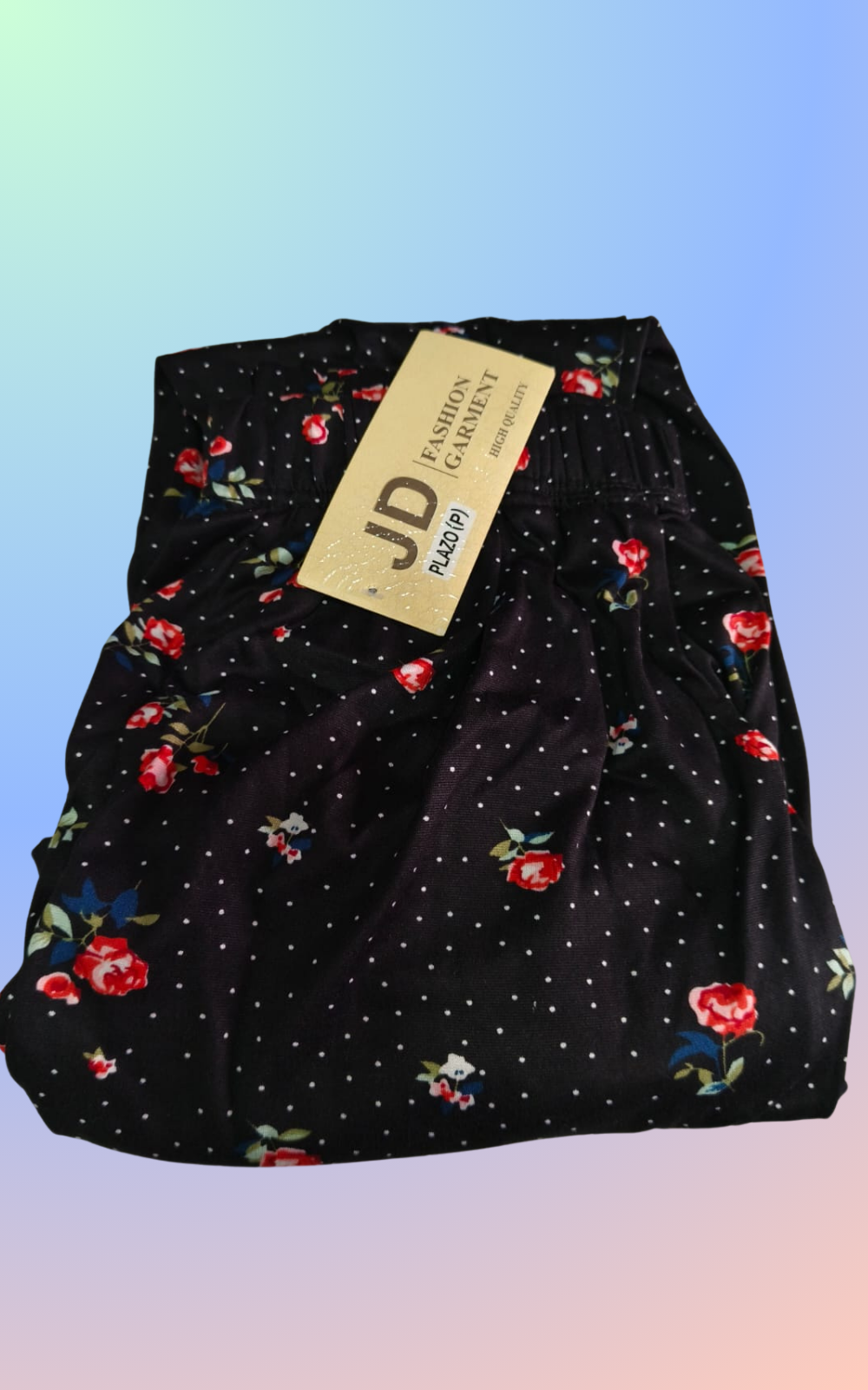 Black Premium Stretchable Printed Palazzo Pant for Women (free size)