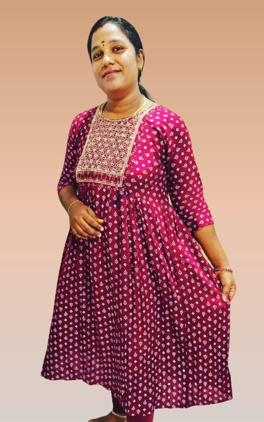 Rayon Sequence Work Umbrella Kurti – Stylish Flared Ethnic Wear