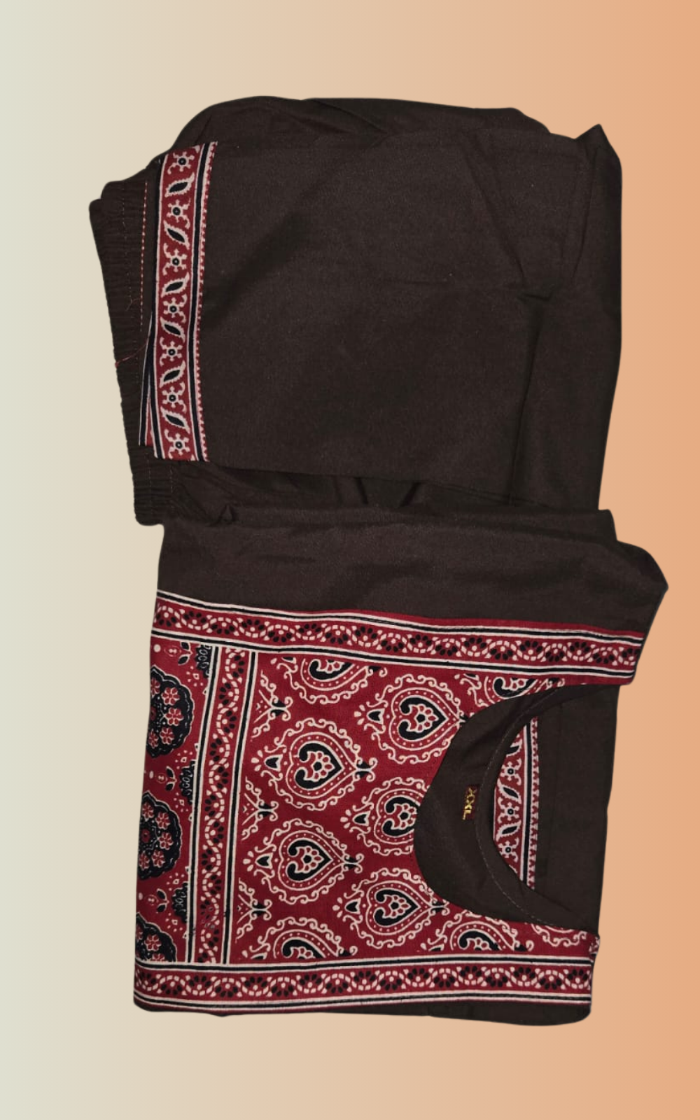 Brown Thick Cotton Blend Top Pant Set for Women | Stylish Casual & Office Wear Co-Ord Set