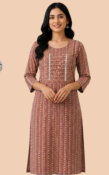 Combo 87| Buy 3 Kurtis for ₹500 Combo (L size)