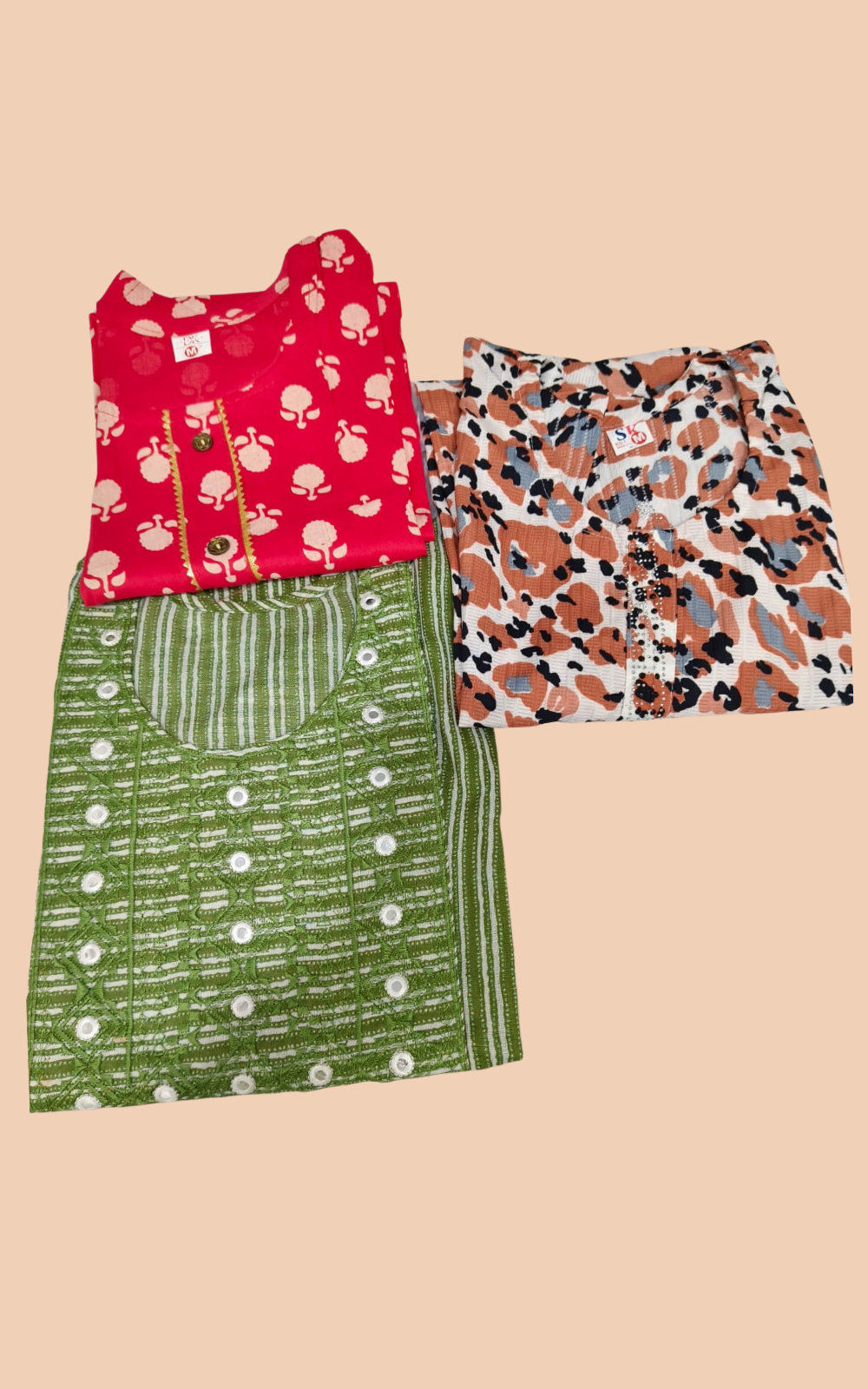 Combo 14- Budget trends | Buy 3 Kurtis for ₹500 Combo (M size)