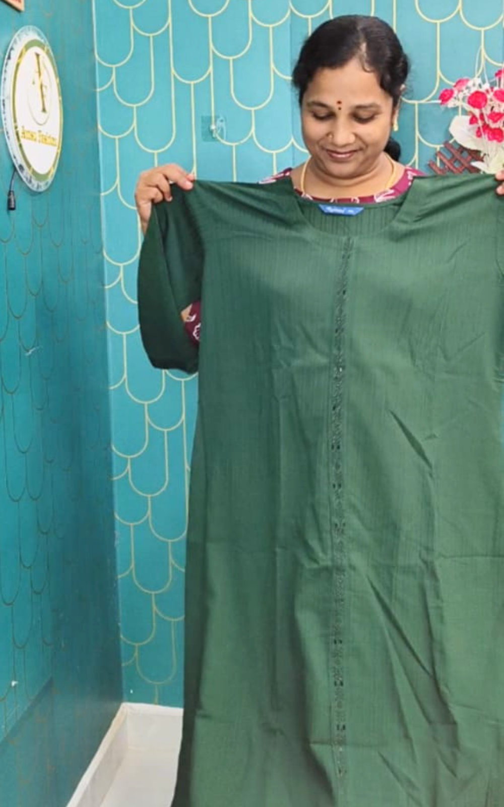Elegant Plus Size Umbrella Kurti for Women | Soft Popcorn Fabric A-Line Kurti