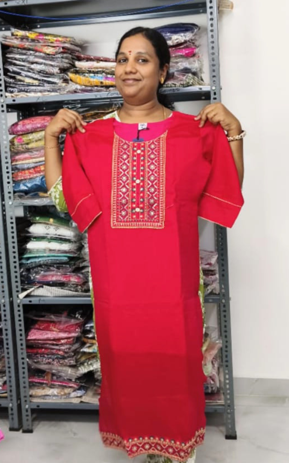 Vichitra Silk Grand Kurti with Soft Lining | Elegant Party Wear Kurti for Women