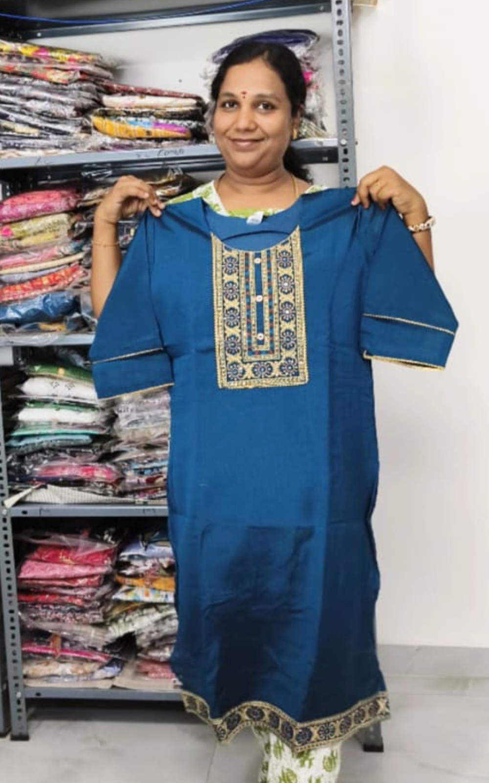 Vichitra Silk Grand Kurti with Soft Lining | Elegant Party Wear Kurti for Women
