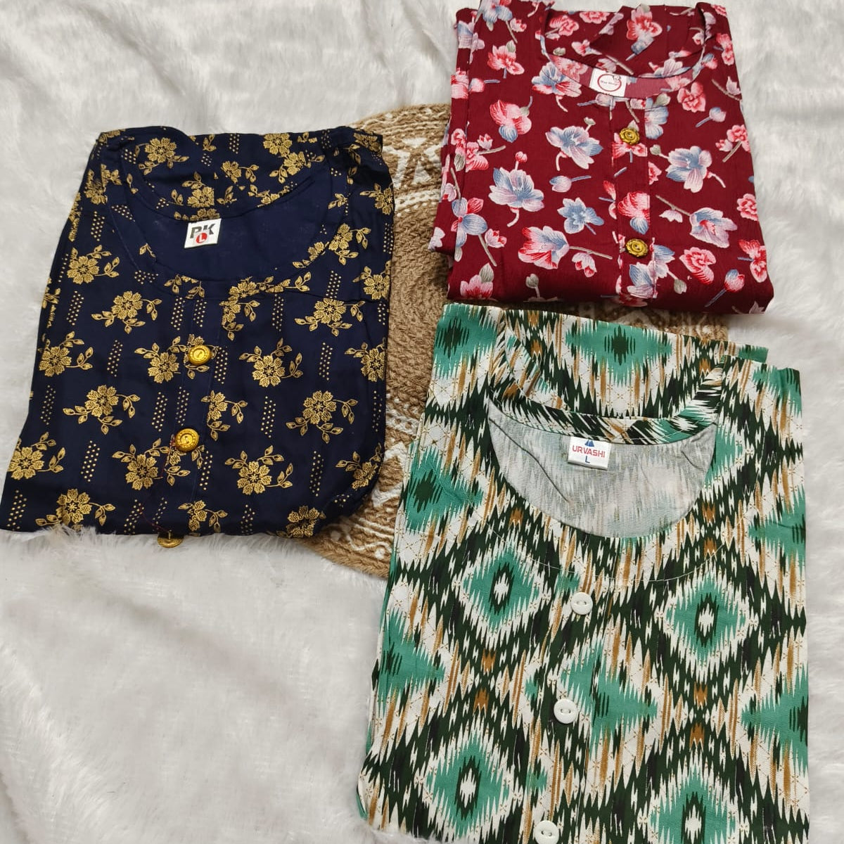 Combo 81 | Buy 3 Kurtis for ₹500 Combo (L size)