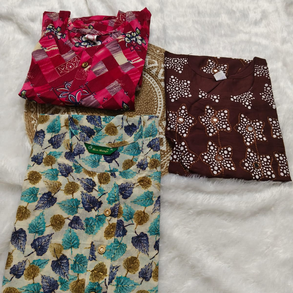 Combo 82 | Buy 3 Kurtis for ₹500 Combo (L size)