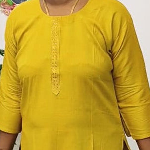 Premium Roman Silk Maroon Kurti for Women | Elegant Straight Kurti Online