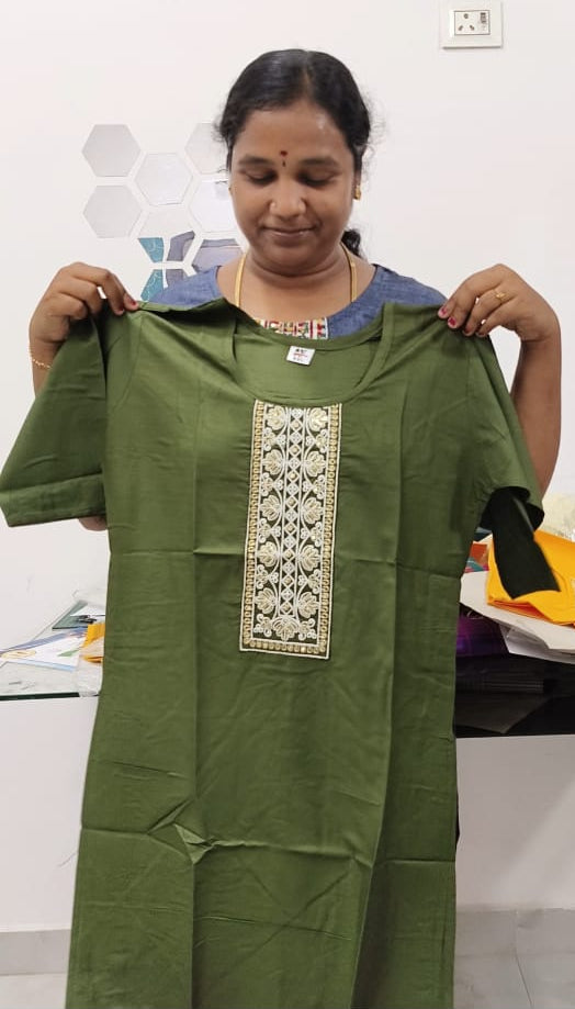 Premium Soft Rayon Embroidered Kurti for Women | Casual & Office Wear Kurti (XL)