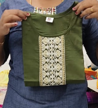 Premium Soft Rayon Embroidered Kurti for Women | Casual & Office Wear Kurti (XL)