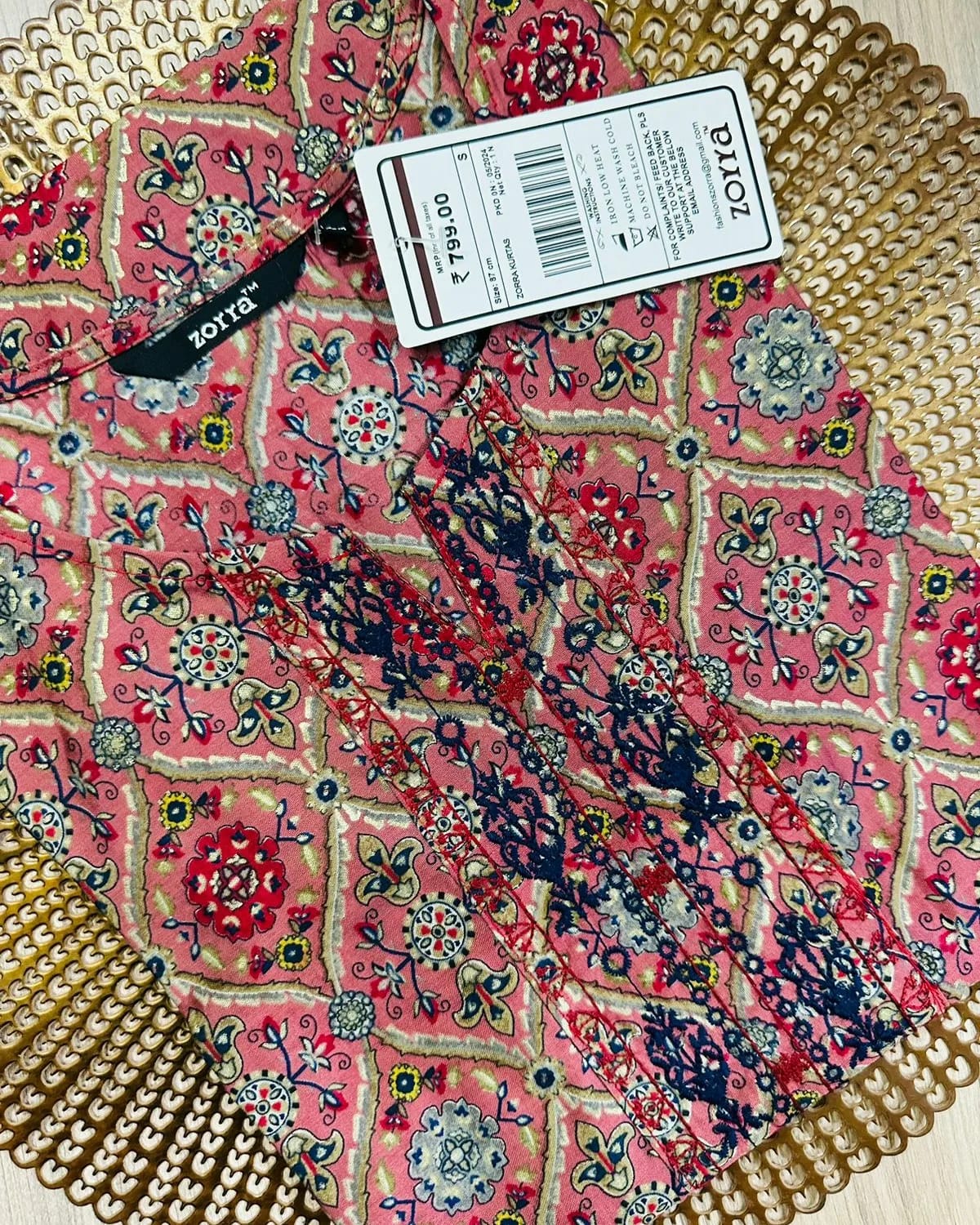 Premium Zora Pink shade Embroidered Kurti for Women | Elegant Ethnic Wear