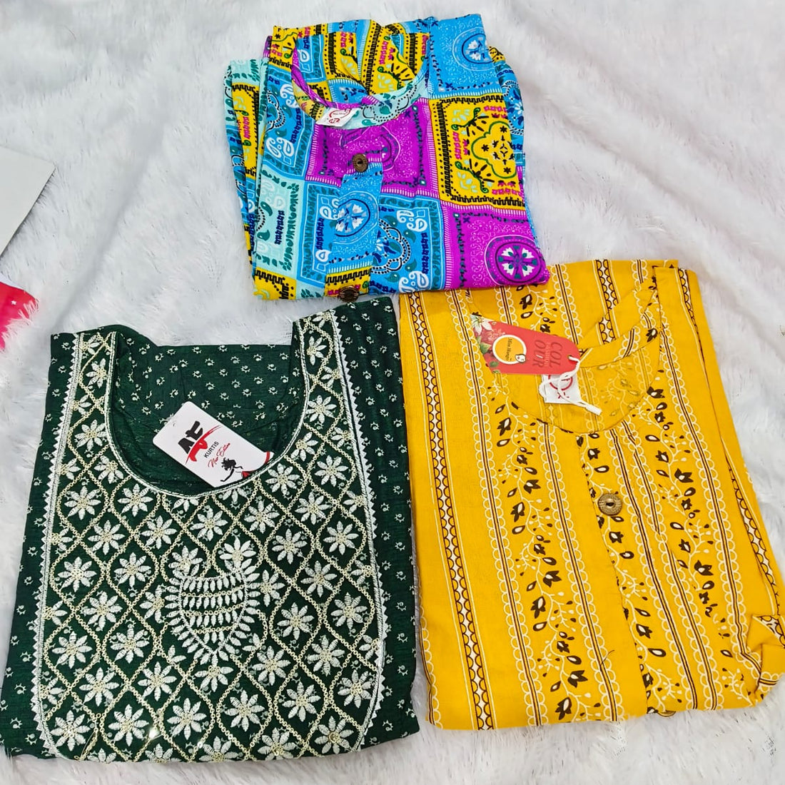 Combo 22 - Trend setters | Buy 3 Kurtis for ₹500 Combo (XL size)