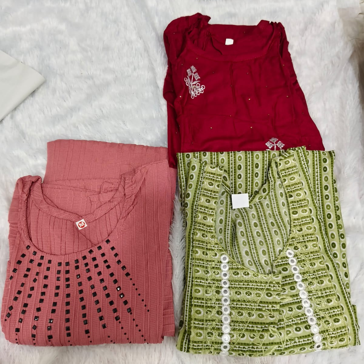 Combo 34- Mini trends | Buy 3 Kurtis for ₹500 Combo (M size)