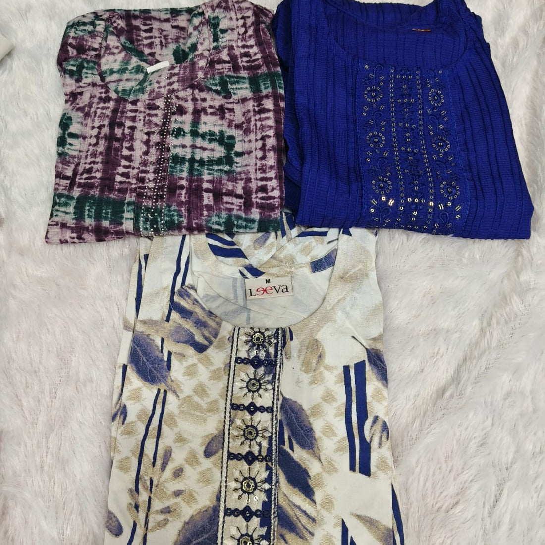 Combo 31- Large trends | Buy 3 Kurtis for ₹500 Combo (M size)