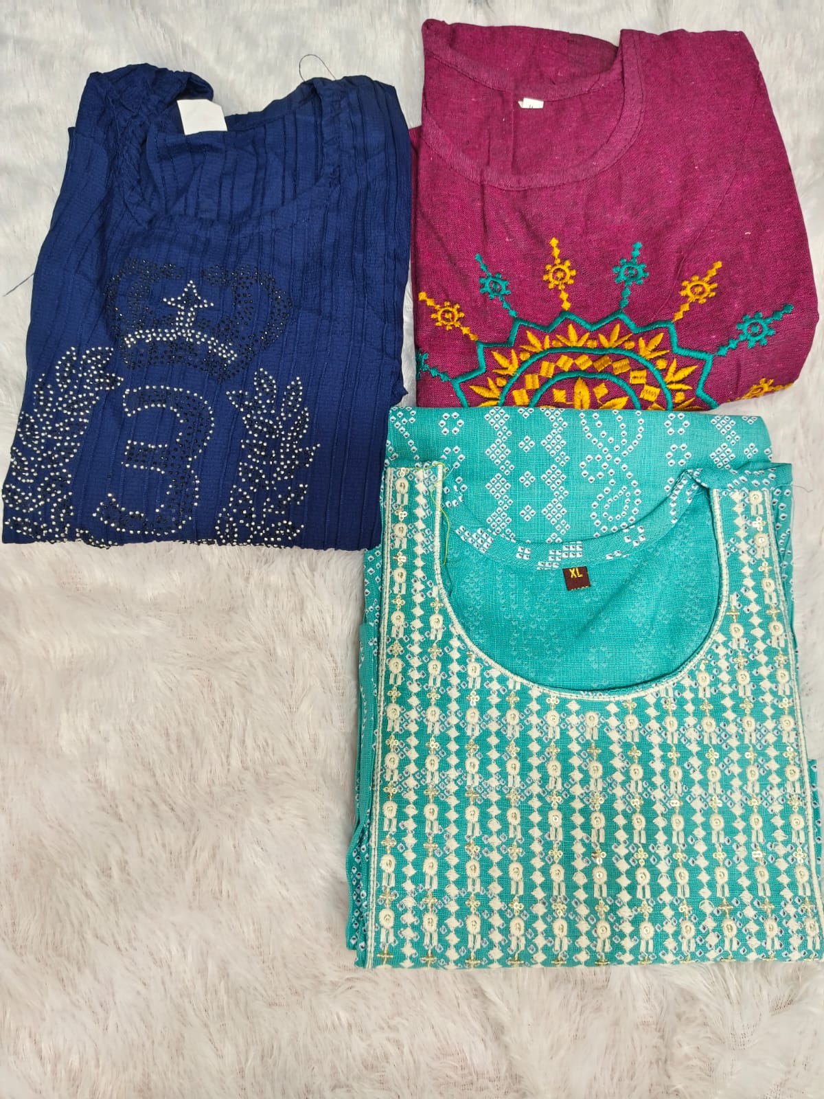 Combo 35- Mini trends | Buy 3 Kurtis for ₹500 Combo (M size)