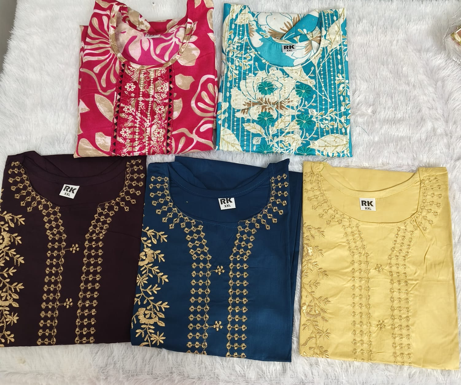 Buy 5 Premium Rayon Kurtis Combo – Wholesale Offer @ ₹900 | Stylish Women's Kurtis