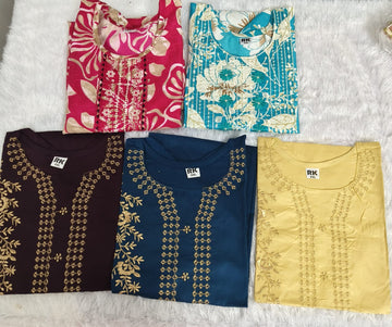 Buy 5 Premium Rayon Kurtis Combo – Wholesale Offer @ ₹900 | Stylish Women's Kurtis
