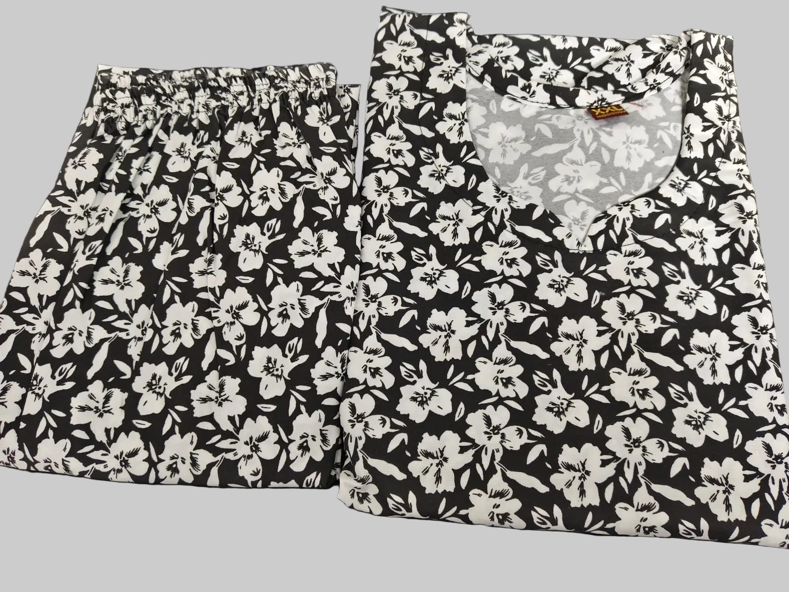 Lafar Cotton Co-Ord Set for Women | Printed Top & Bottom Set - XXL | Buy 2 Sets for ₹599