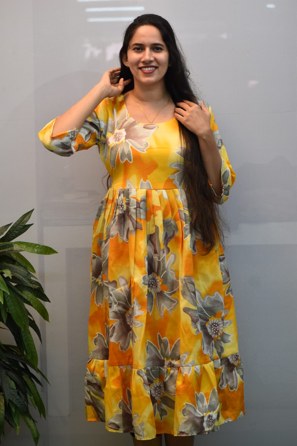 Premium Delta silk Maxi Gown with lining Any 3 Random colours rs. 1249 only
