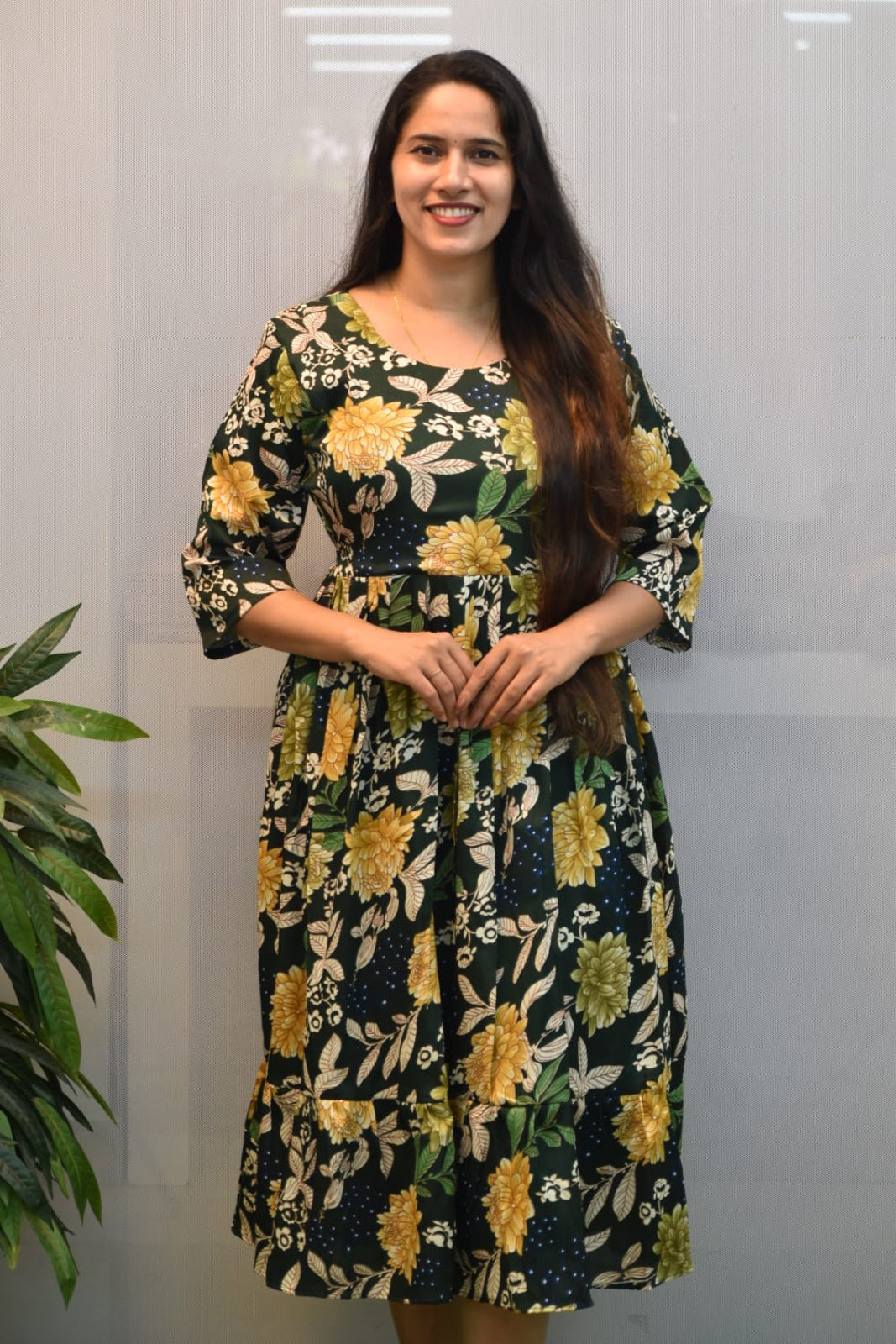Premium Delta silk Maxi Gown with lining Any 3 Random colours rs. 1249 only