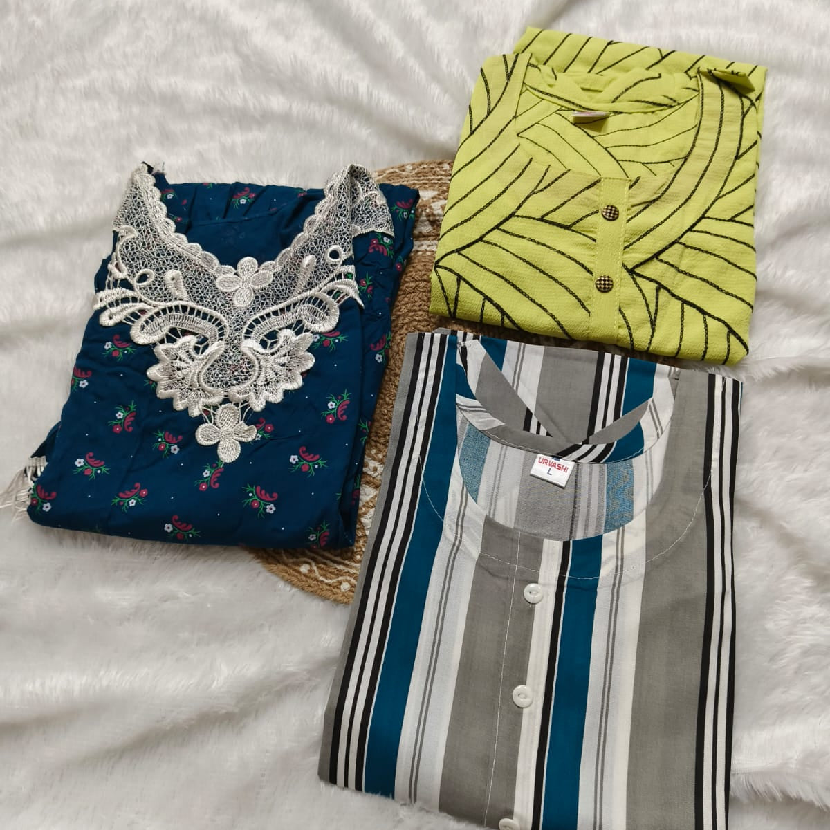 Combo 45 | Buy 3 Kurtis for ₹500 Combo (L size)