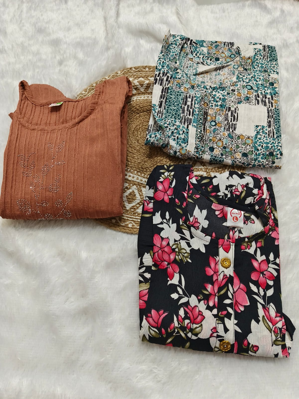 Combo 71 | Buy 3 Kurtis for ₹500 Combo (L size)