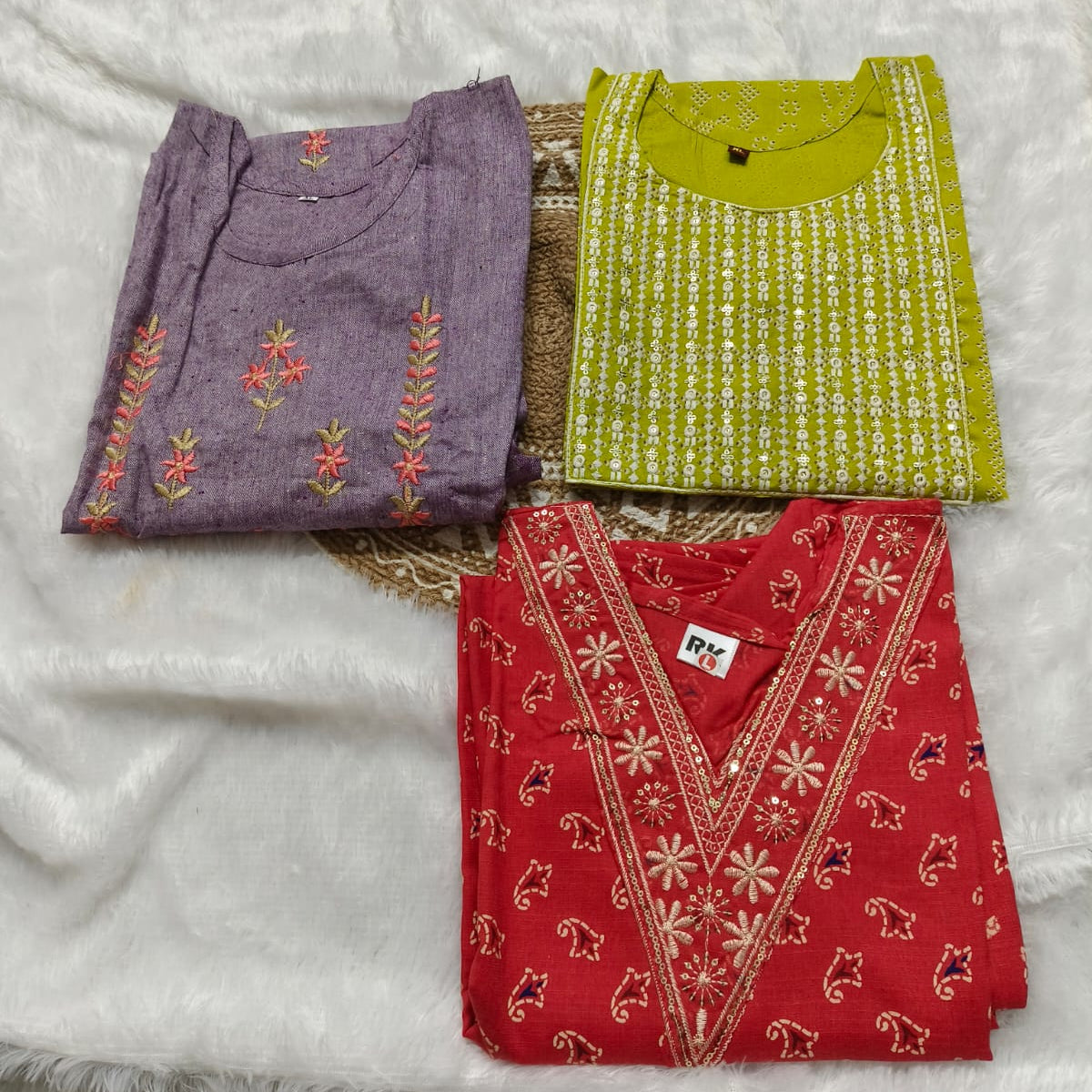 Combo 77 | Buy 3 Kurtis for ₹500 Combo (L size)