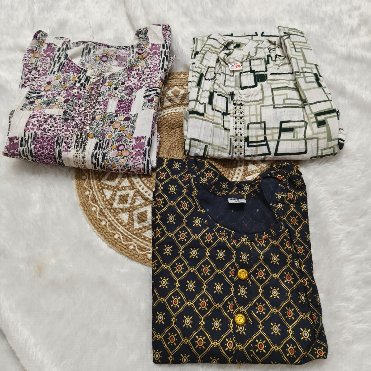 Combo 80 | Buy 3 Kurtis for ₹500 Combo (L size)