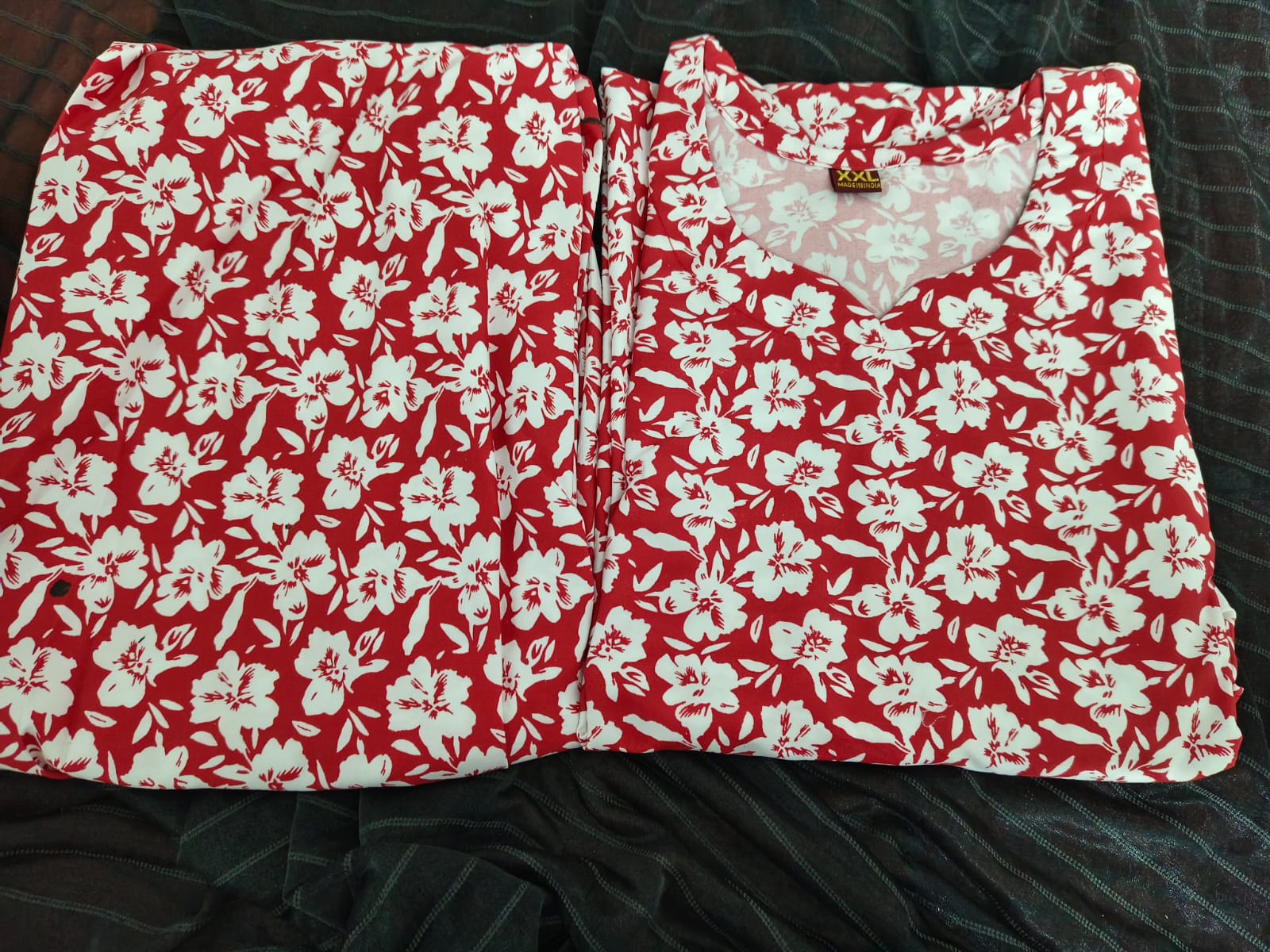 Lafar Cotton Co-Ord Set for Women | Printed Top & Bottom Set - XXL | Buy 2 Sets for ₹599