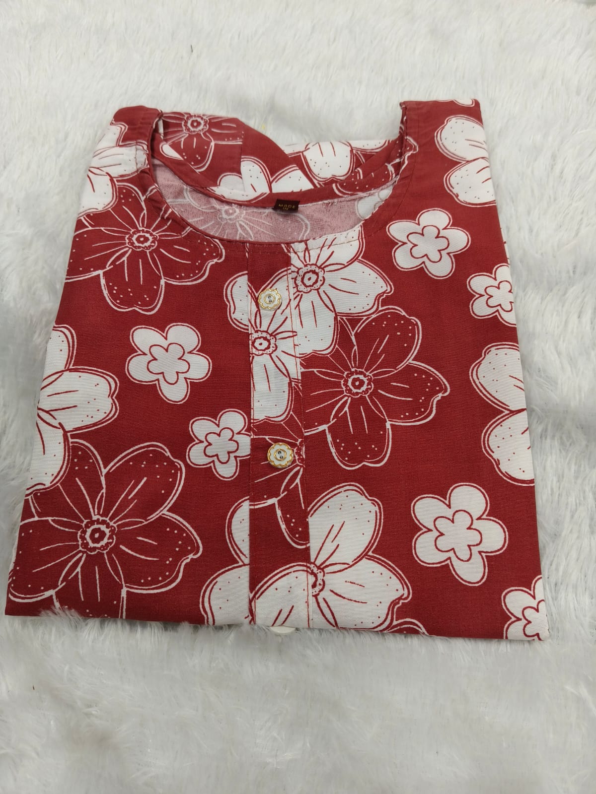 Floral Print Soft Cotton Kurti - M size | Comfortable Casual & Everyday Wear Kurti for Women