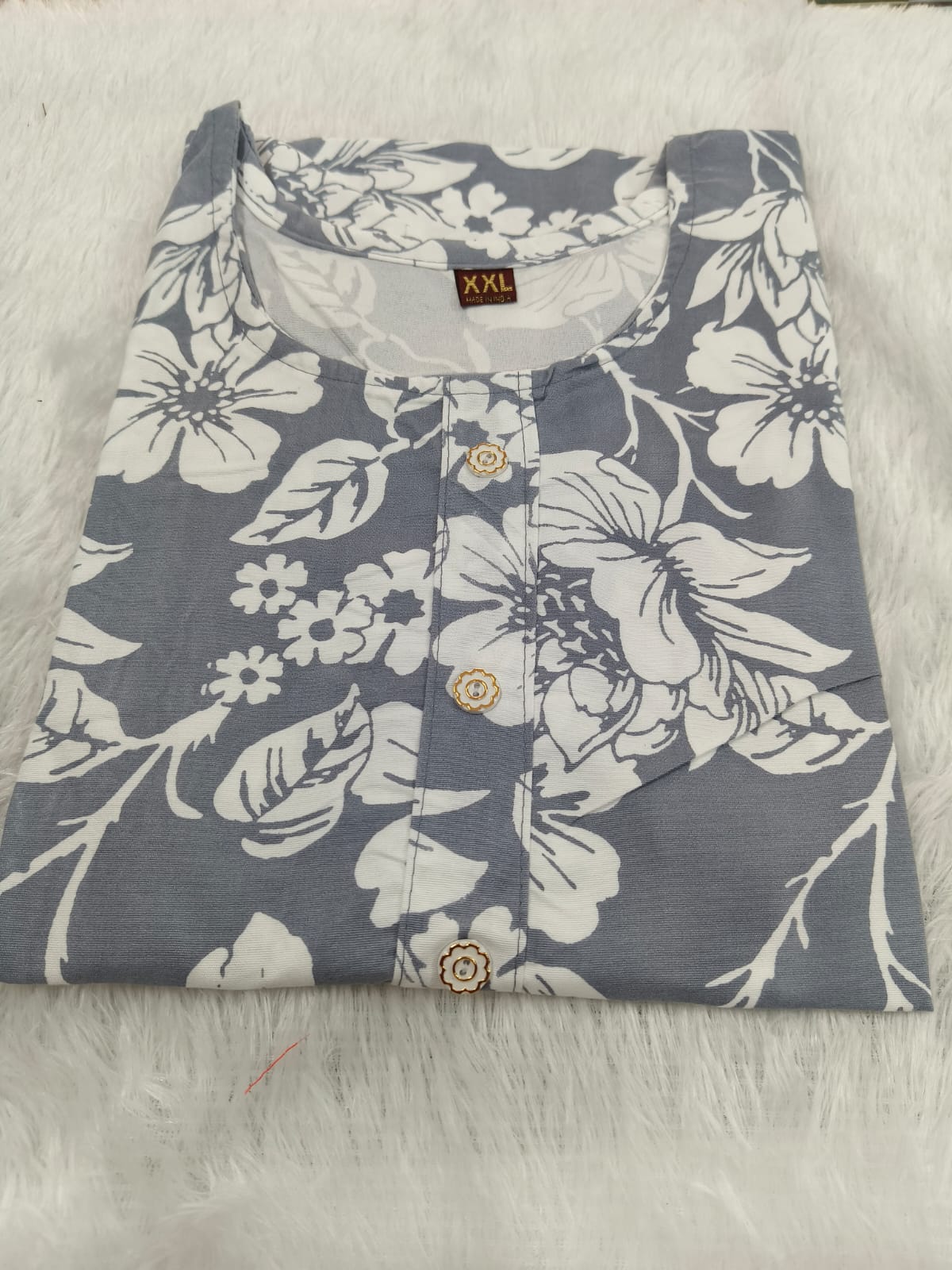Floral Print Soft Cotton Kurti - M size | Comfortable Casual & Everyday Wear Kurti for Women