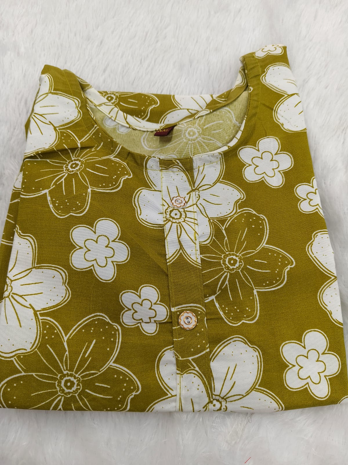Floral Print Soft Cotton Kurti - M size | Comfortable Casual & Everyday Wear Kurti for Women
